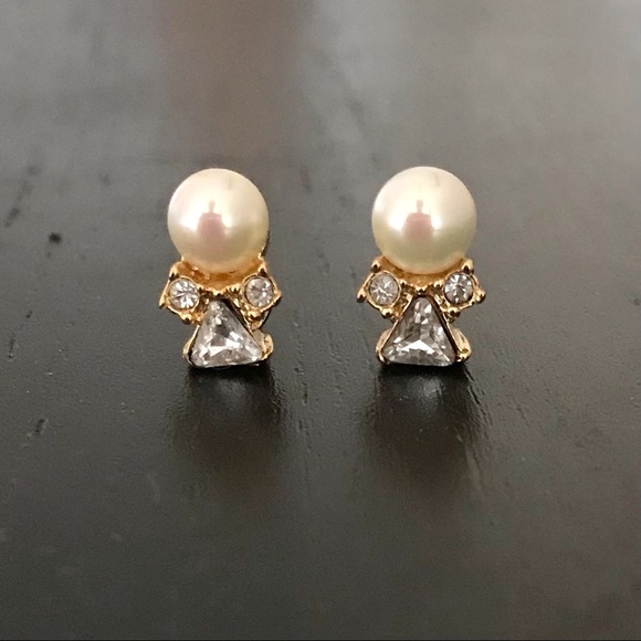 Vintage Angel earrings - Pearl and Gold toned - Picture 7 of 7
